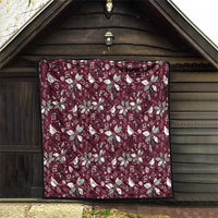 Cardinal Christmas Wine Red Quilt Xmas Pattern - Wonder Print Shop