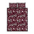 Cardinal Christmas Wine Red Quilt Bed Set Xmas Pattern - Wonder Print Shop