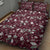 Cardinal Christmas Wine Red Quilt Bed Set Xmas Pattern - Wonder Print Shop