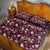 Cardinal Christmas Wine Red Quilt Bed Set Xmas Pattern - Wonder Print Shop