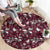 Cardical Christmas Wine Red Round Carpet Xmas Pattern