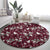 Cardical Christmas Wine Red Round Carpet Xmas Pattern
