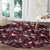 Cardical Christmas Wine Red Round Carpet Xmas Pattern