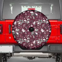 Cardinal Christmas Wine Red Spare Tire Cover Xmas Pattern - Wonder Print Shop