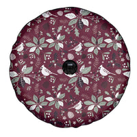 Cardinal Christmas Wine Red Spare Tire Cover Xmas Pattern - Wonder Print Shop