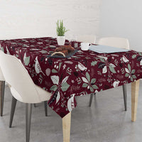 Cardinal Christmas Wine Red Tablecloth Xmas Pattern - Wonder Print Shop