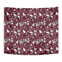 Cardinal Christmas Wine Red Tapestry Xmas Pattern - Wonder Print Shop