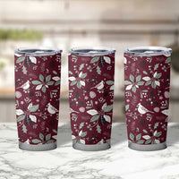 Cardinal Christmas Wine Red Tumbler Cup Xmas Pattern - Wonder Print Shop