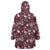 Cardinal Christmas Wine Red Wearable Blanket Hoodie Xmas Pattern - Wonder Print Shop