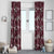 Cardinal Christmas Wine Red Window Curtain Xmas Pattern - Wonder Print Shop