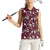 Cardinal Christmas Wine Red Women Sleeveless Polo Shirt Xmas Pattern - Wonder Print Shop