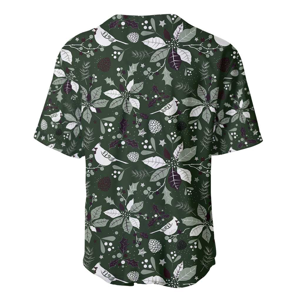 Cardinal Christmas Green Baseball Jersey Xmas Pattern - Wonder Print Shop