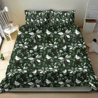 Cardinal Christmas Green Bedding Set Xmas Pattern - Wonder Print Shop