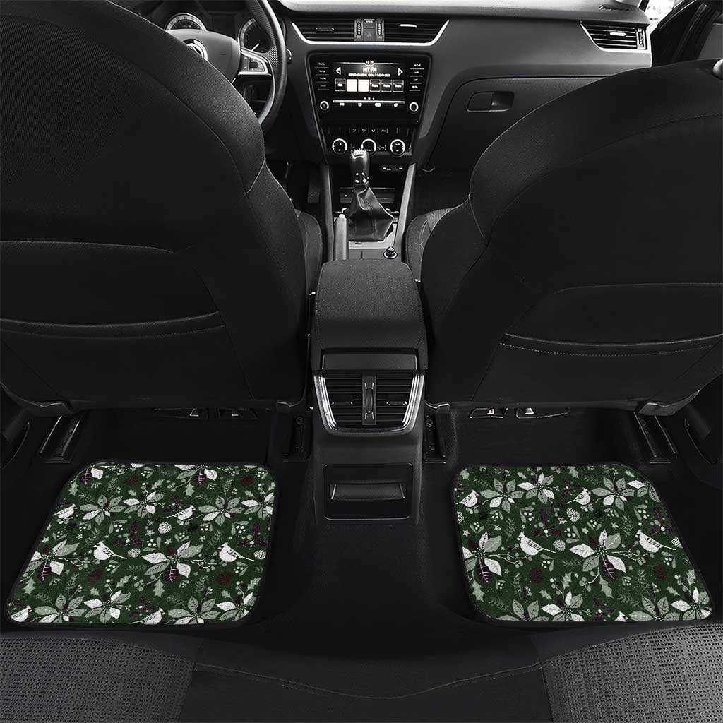 Cardinal Christmas Green Car Mats Xmas Pattern - Wonder Print Shop
