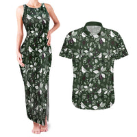 Cardinal Christmas Green Couples Matching Tank Maxi Dress and Hawaiian Shirt Xmas Pattern - Wonder Print Shop
