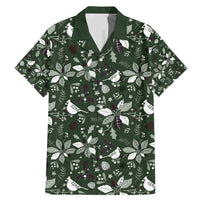 Cardinal Christmas Green Family Matching Mermaid Dress and Hawaiian Shirt Xmas Pattern - Wonder Print Shop
