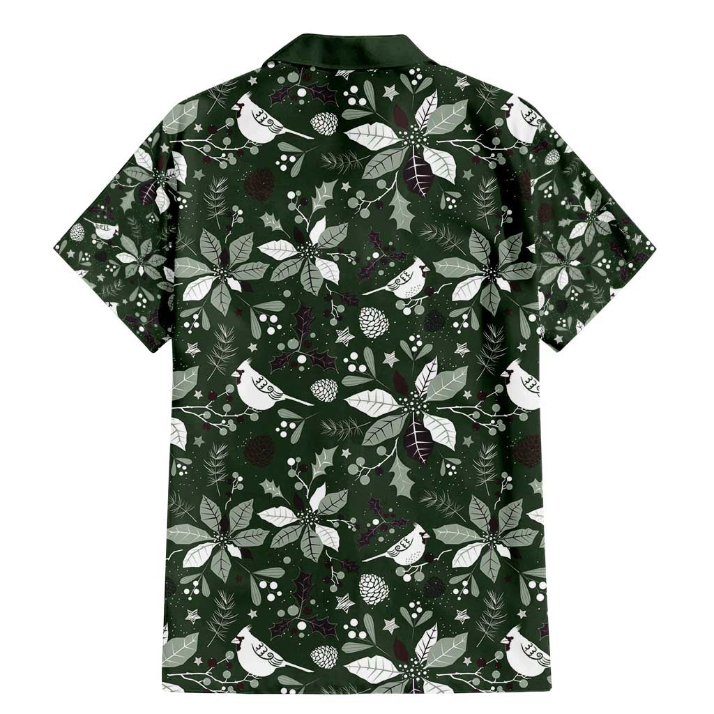 Cardinal Christmas Green Family Matching Mermaid Dress and Hawaiian Shirt Xmas Pattern - Wonder Print Shop