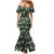Cardinal Christmas Green Family Matching Mermaid Dress and Hawaiian Shirt Xmas Pattern - Wonder Print Shop