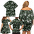 Cardinal Christmas Green Family Matching Off Shoulder Short Dress and Hawaiian Shirt Xmas Pattern - Wonder Print Shop