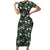 Cardinal Christmas Green Family Matching Short Sleeve Bodycon Dress and Hawaiian Shirt Xmas Pattern - Wonder Print Shop