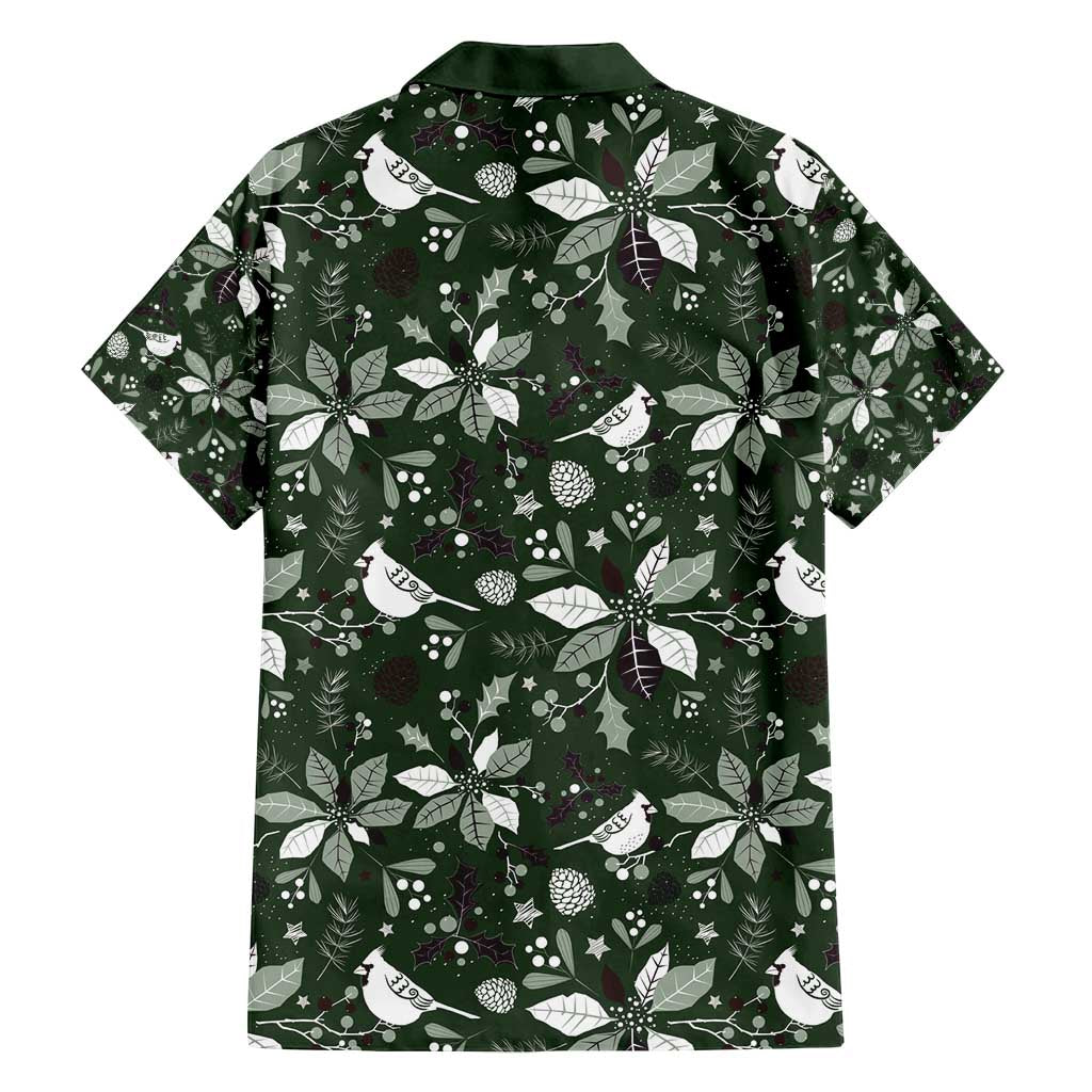 Cardinal Christmas Green Family Matching Tank Maxi Dress and Hawaiian Shirt Xmas Pattern - Wonder Print Shop