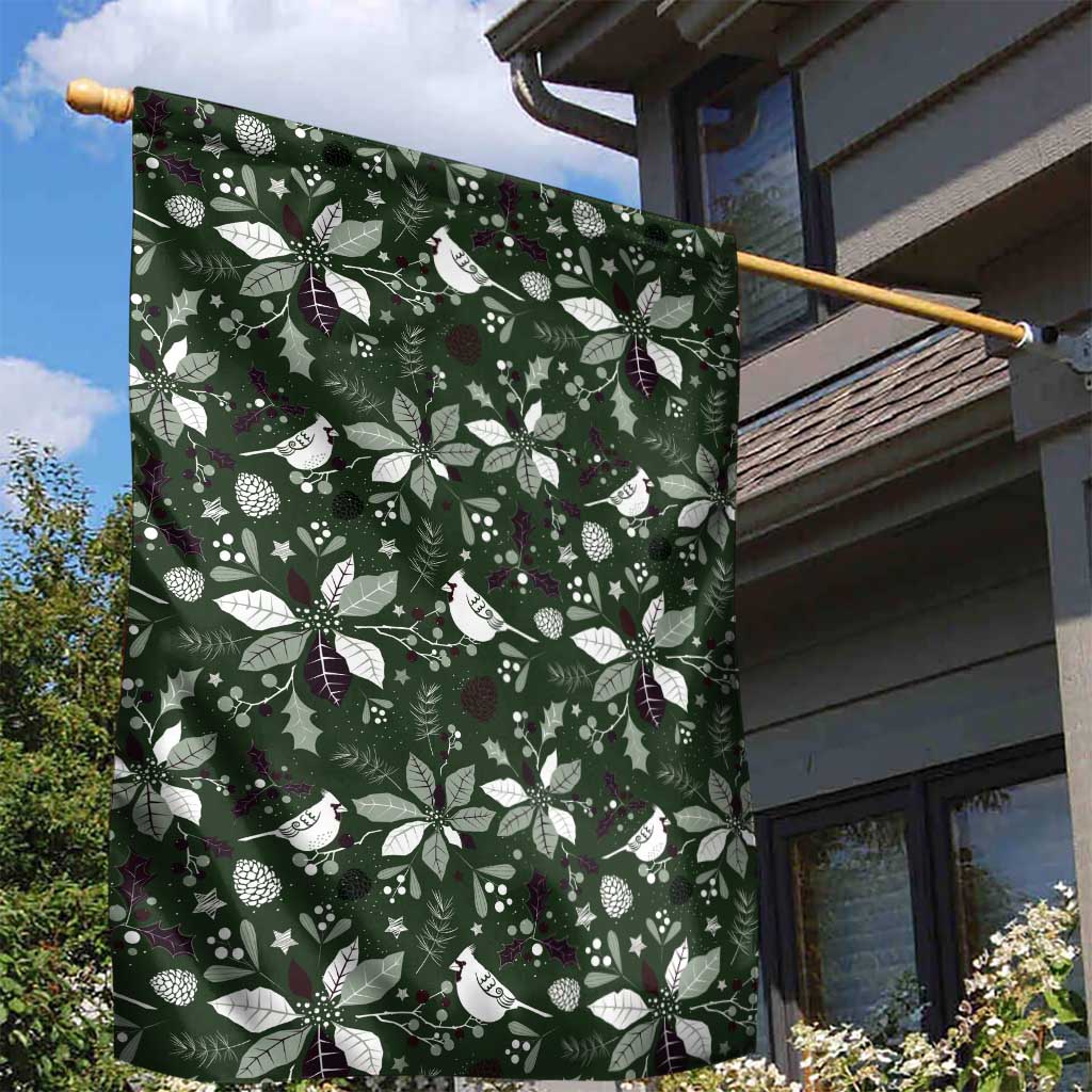 Cardinal Christmas Green Garden Flag Xmas Pattern - Wonder Print Shop
