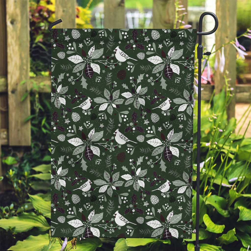 Cardinal Christmas Green Garden Flag Xmas Pattern - Wonder Print Shop
