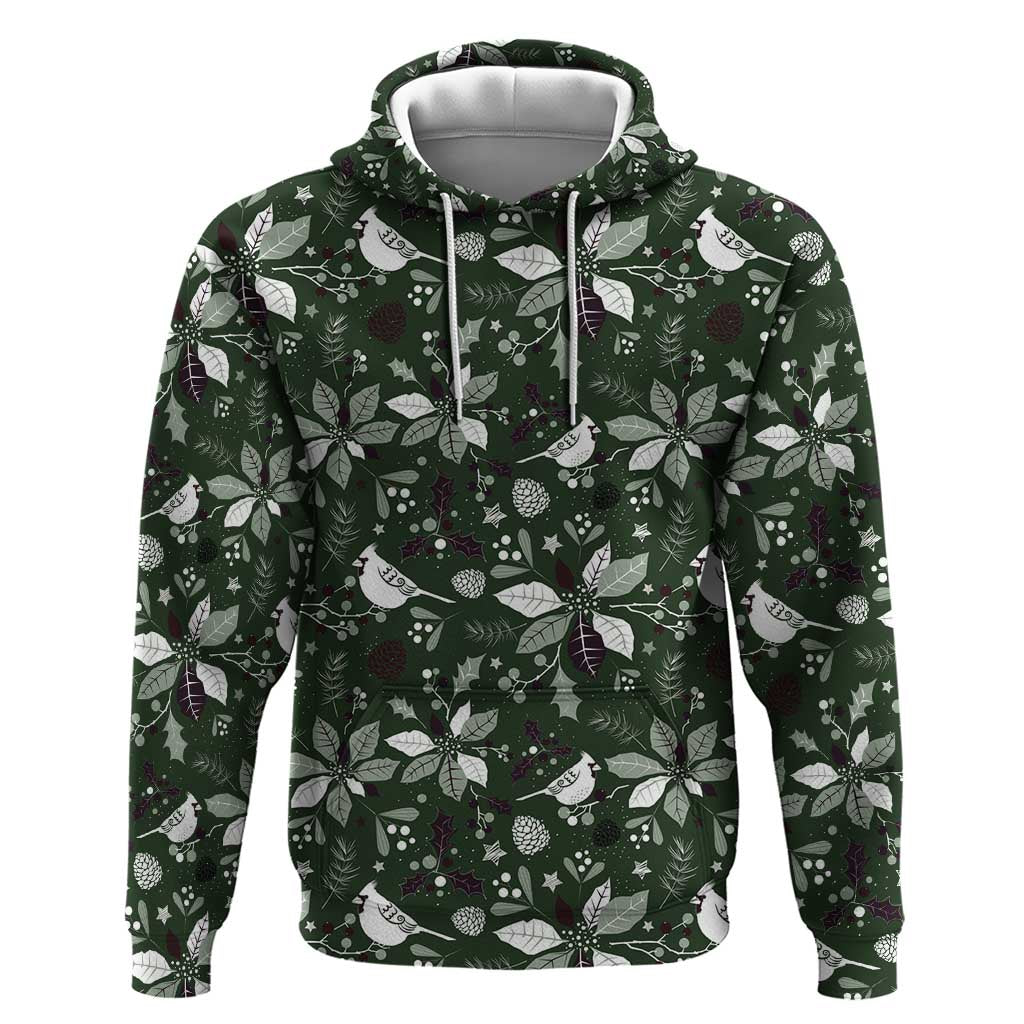 Cardinal Christmas Green Hoodie Xmas Pattern - Wonder Print Shop