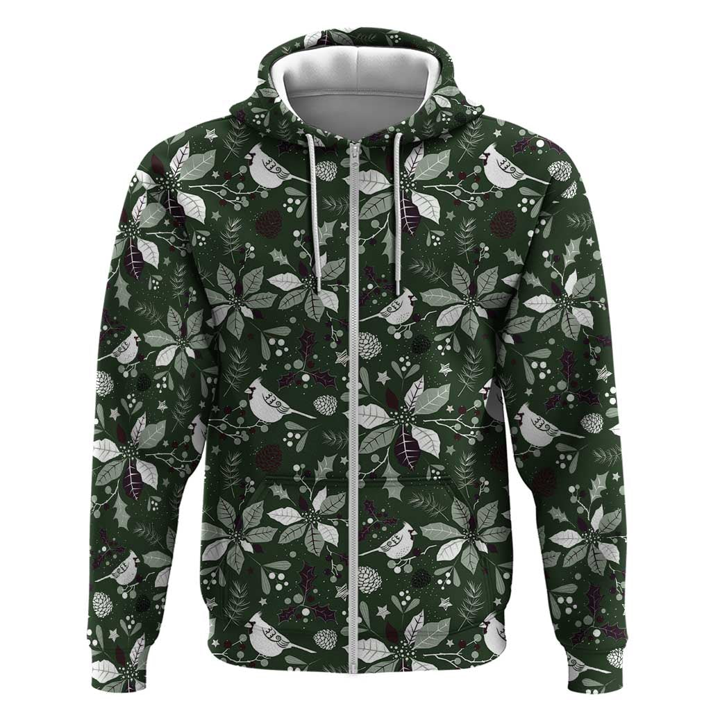 Cardinal Christmas Green Hoodie Xmas Pattern - Wonder Print Shop