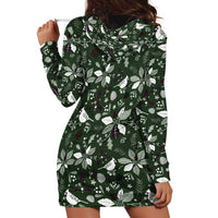 Cardinal Christmas Green Hoodie Dress Xmas Pattern - Wonder Print Shop
