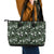 Cardinal Christmas Green Leather Tote Bag Xmas Pattern - Wonder Print Shop