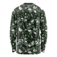 Cardinal Christmas Green Long Sleeve Shirt Xmas Pattern - Wonder Print Shop