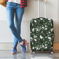 Cardinal Christmas Green Luggage Cover Xmas Pattern - Wonder Print Shop