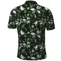 Cardinal Christmas Green Polo Shirt Xmas Pattern - Wonder Print Shop