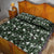 Cardinal Christmas Green Quilt Bed Set Xmas Pattern - Wonder Print Shop
