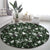 Cardical Christmas Green Round Carpet Xmas Pattern