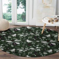 Cardical Christmas Green Round Carpet Xmas Pattern