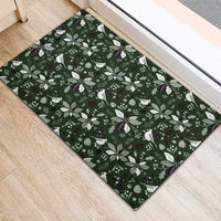 Cardinal Christmas Green Rubber Doormat Xmas Pattern - Wonder Print Shop