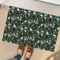 Cardinal Christmas Green Rubber Doormat Xmas Pattern - Wonder Print Shop