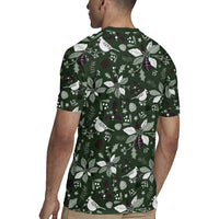 Cardinal Christmas Green Rugby Jersey Xmas Pattern - Wonder Print Shop