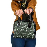 Cardical Christmas Green Shoulder Handbag Xmas Pattern