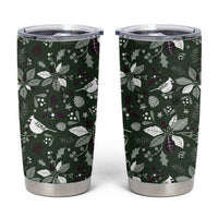 Cardinal Christmas Green Tumbler Cup Xmas Pattern - Wonder Print Shop