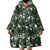 Cardinal Christmas Green Wearable Blanket Hoodie Xmas Pattern - Wonder Print Shop