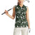 Cardinal Christmas Green Women Sleeveless Polo Shirt Xmas Pattern - Wonder Print Shop