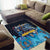 Bahamas Junkanoo Area Rug Bahamian Mask Blue Marlin - Wonder Print Shop