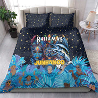 Bahamas Junkanoo Bedding Set Bahamian Mask Blue Marlin - Wonder Print Shop