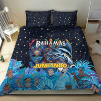 Bahamas Junkanoo Bedding Set Bahamian Mask Blue Marlin - Wonder Print Shop
