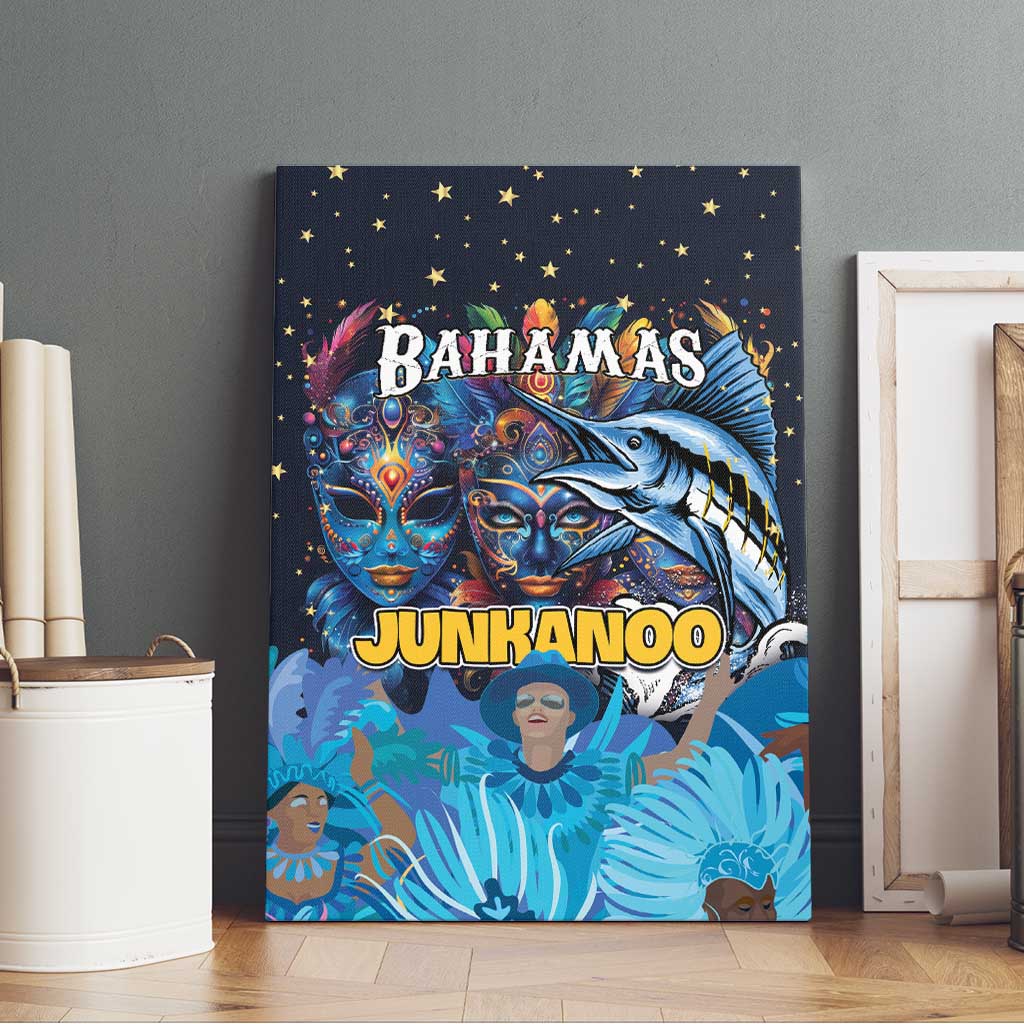 Bahamas Junkanoo Canvas Wall Art Bahamian Mask Blue Marlin - Wonder Print Shop