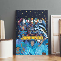 Bahamas Junkanoo Canvas Wall Art Bahamian Mask Blue Marlin - Wonder Print Shop
