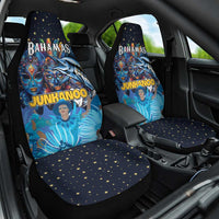 Bahamas Junkanoo Car Seat Cover Bahamian Mask Blue Marlin - Wonder Print Shop
